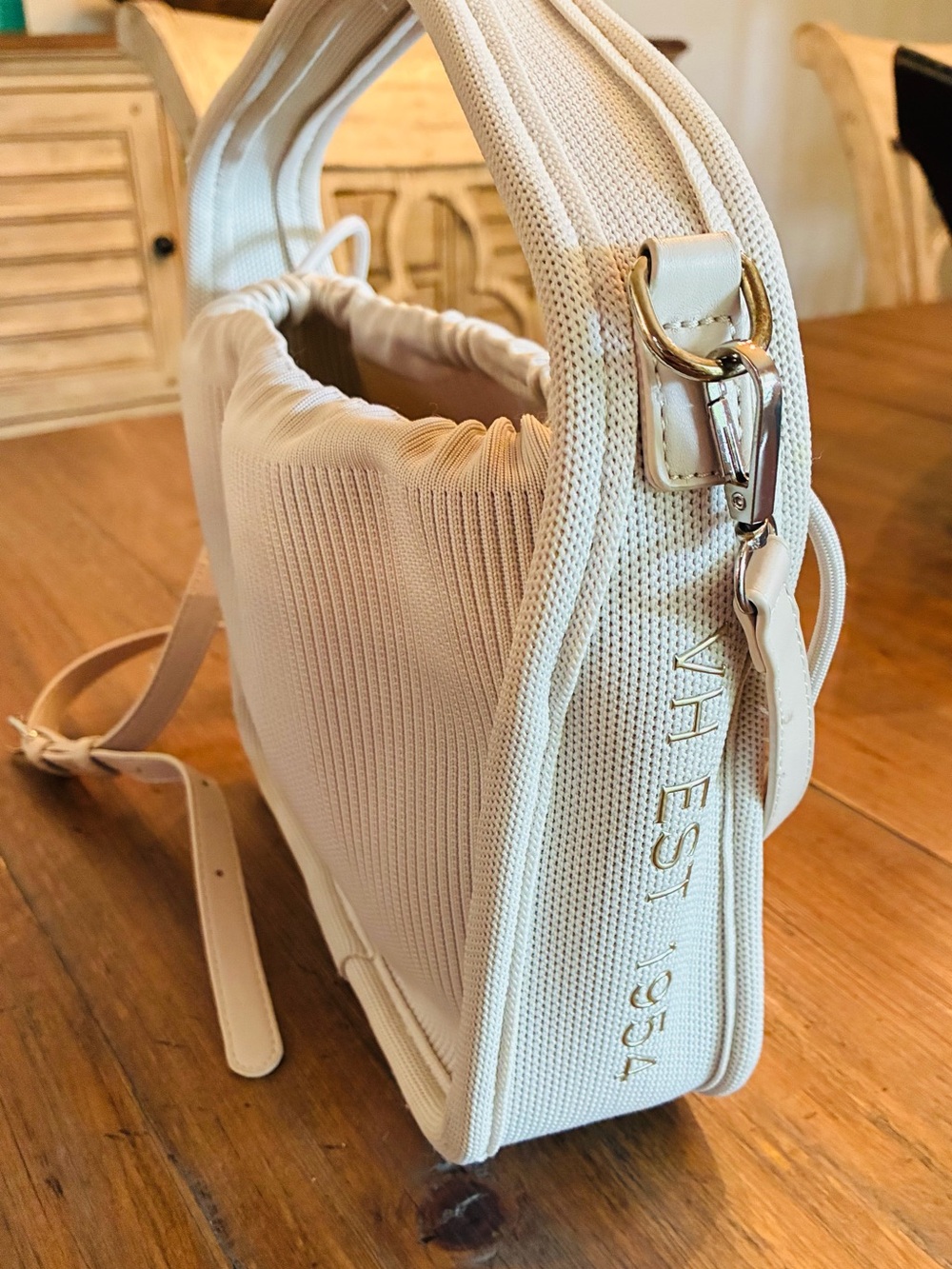 Vintage Havana Aurora small cloth purse in natural color.